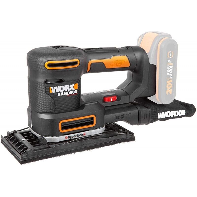 Lijadora 20V/2Ah 5 en 1 con Batería y Cargador Rápido Worx Wx820