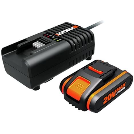 WORX power 20 kit n 1 batterie 2.0 Ah + n 1 chargeur rapide