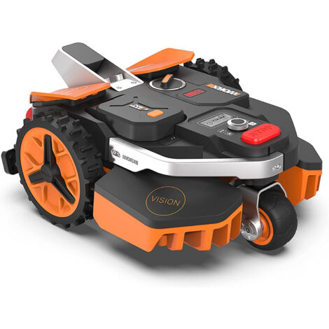 WORX - ROBOT TONDEUSE CONNECTÉ - LANDROID VISION - 600 M² - WR206E (SANS INSTALLATION DE FIL PÉRIPHÉRIQUE, ÉVITE LES OBSTACLES,
