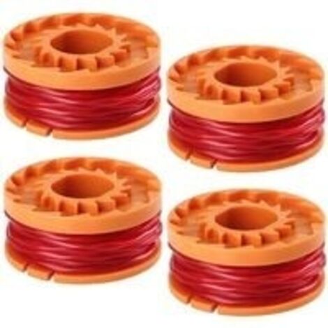 Worx WA0010 3 m Trimmerfaden für Freischneider/Kantenschneider – 4er-Pack – für WG150, WG151, WG152, WG155, WG165, WG166, WG160, WG167, WG175, Garten, Rasen, Zubehör, Pflege