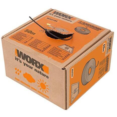 WORX WA0184 Filo perimetrale, lunghezza 50 mt. per Robot rasaerba Landroid,colore nero