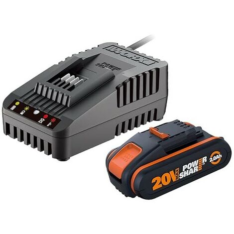 Worx WA3601 Kit 1 Carica Batteria Rapido + 1 Batteria