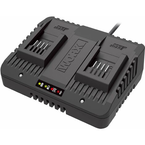 WORX WA3772 caricatore 20V doppio da 2Ah - 50W