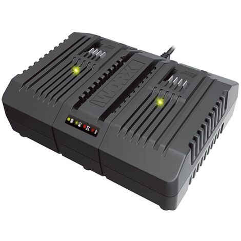 WORX WA3883 caricatore 20V doppio rapido da 2Ah + 2Ah -100W