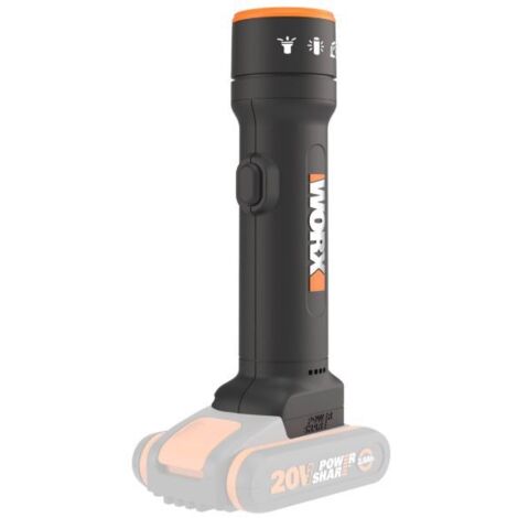 WORX WX027.9 510-480-220-120 lumens Torche LED 20V sans batterie ni chargeur