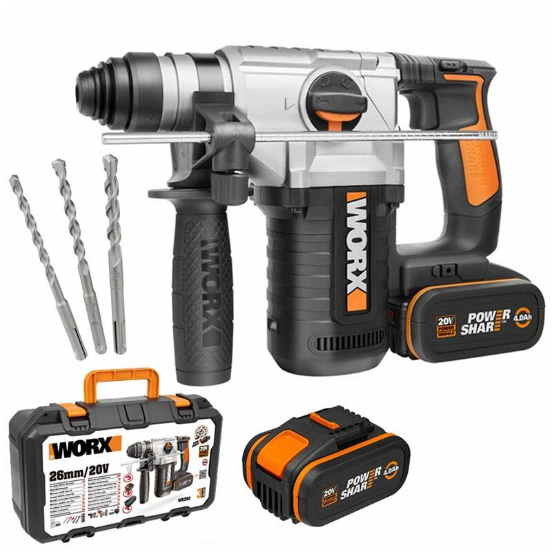 

WX392 Worx Martillo 4 funciones 2,2J 20V 2 bat (4Ah + 4Ah)