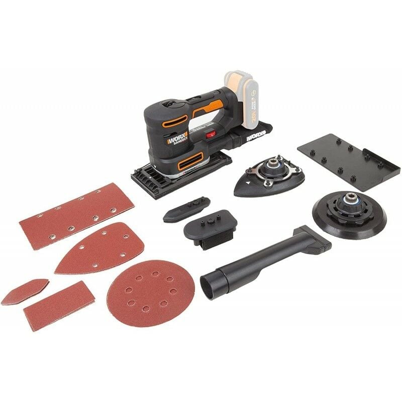 Worx - Ponceuse 20V/2Ah 5 en 1 Corps de machine uniquement Wx820.9