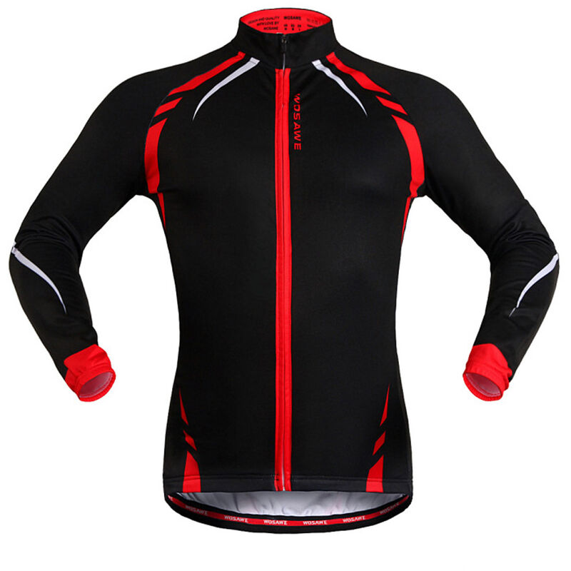 

Invierno Calido Polar Correr Fitness Ejercicio Ciclismo Bicicleta Ropa deportiva al aire libre Chaqueta Abrigo de viento Jersey de manga larga,negro,