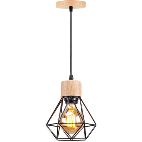 Suspension Vintage E27 - Noire - Style Industriel - Hauteur 1200mm - B.K.Licht