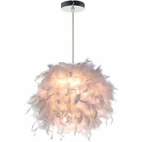 Wottes – Suspension blanche 25cm – Lampe de plafond moderne E27 – Longueur réglable 100cm – Pour chambre d'enfant, café, bar