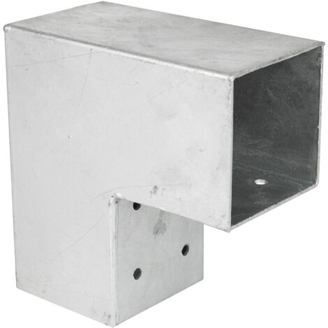 Wovar – Connecteur d'angle 90 degrés pour poteaux 9 x 9 cm – Acier galvanisé – 8 trous de vis pour montage sécurisé – Pour pergolas extérieures