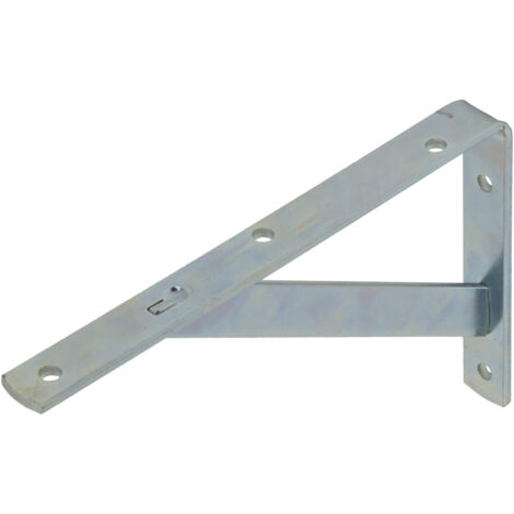 Wovar – Équerre de fixation galvanisée 150 x 250 mm – Écharpe pour résistance accrue – Protection contre la rouille – Pour murs et bois dur