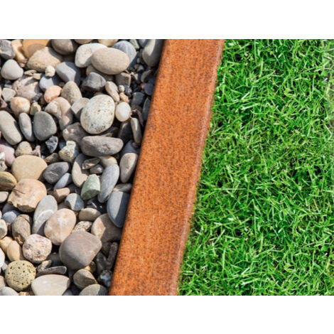Wovar – Profil en U acier corten pour bordure béton 100 x 6 x 5,2 cm – Stabilisation des pavés – Finition élégante et durable – Usage extérieur