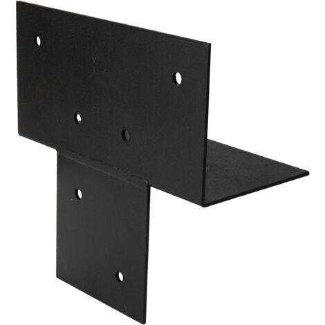 Wovar – Rallonge de pergola noire pour poteaux 12 x 12 cm – Extension 115 x 115 mm – Fixation avec tirefonds M8 – Assemblage esthétique et solide