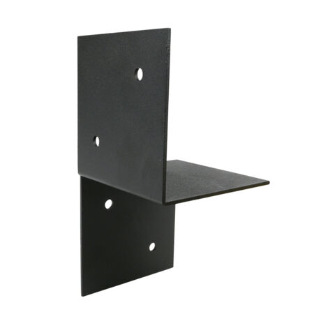 Wovar – Support mural pergola noir pour poteaux 9 x 9 cm – Fixation murale résistante – Revêtement thermolaqué – Vissage rapide en série