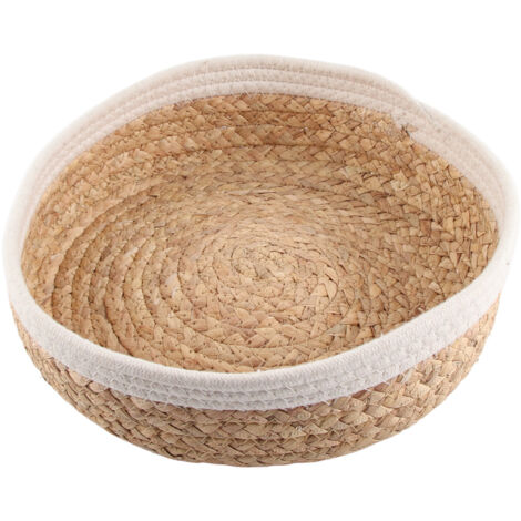 Woven Storage Basket Cloth Lining Rectangular Decorative Organizer Bins for Clothes Toy
