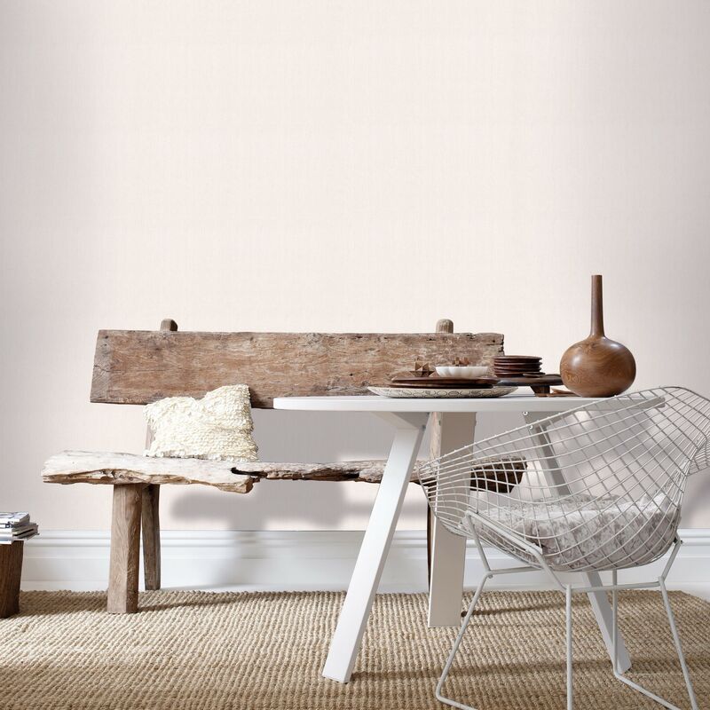 WOW - Papier peint intissé Basic Uni Grainé 1005 x 52cm Blanc