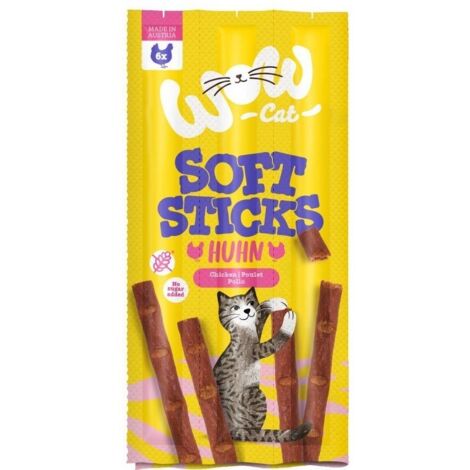 Wow Cat  Bastoncini morbidi  Snack morbidi per gatti 6x5g - Pollo 6x5g