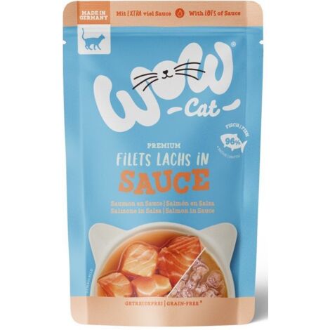 WOW  Comida húmeda para gatos  Bolsa de 85 g - Filete de salmón 85 g