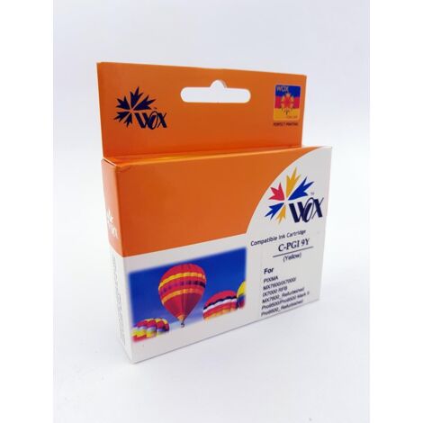 Wox Yellow Canon PGI 9Y Tinte mit Chip, Ersatz für PGI-9Y