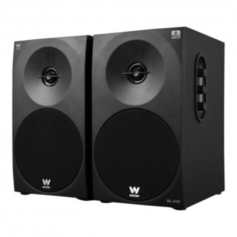 Woxter Dynamic Line 410 BT -Stereo Speakers 2.0 150W de Power,Bluetooth, Wood, Woofer de 4 Inch, 2 Tweeter, 3.5 mm, RCA, Control Volume, Treble, Bass, Bookself Speakers, Colour Black