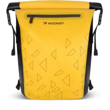Wozinsky wasserdichter Fahrradrucksack mit Rahmen Fahrradtasche 2in1 23L Gelb