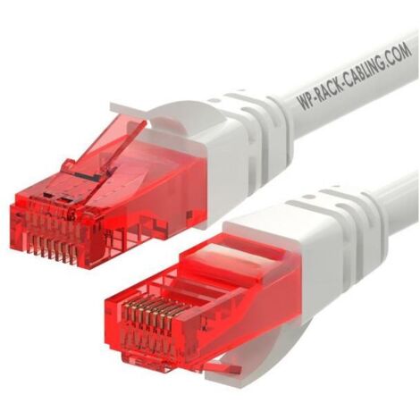 WP WPC-PAT-6U002W cavo di rete Rosso, Bianco 0,2 m Cat6 U/UTP (UTP)