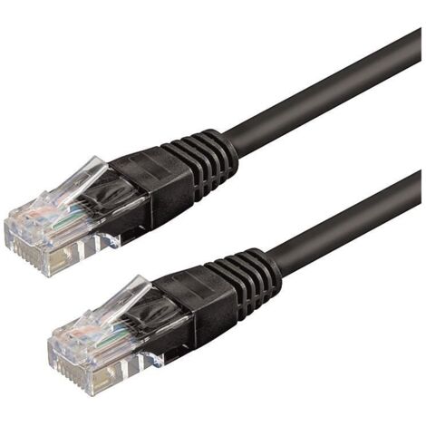 WP WPC-PAT-6U020BL cable de red Negro 2 m Cat6 U/UTP (UTP)