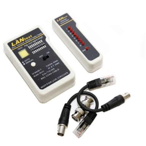 WP WPC-TST-003 comprobador de cables de red Negro, Blanco