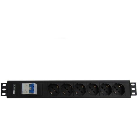 WP WPN-PDU-I02-06 unità di distribuzione dell'energia (PDU) 6 presa(e) AC 1.5U Nero