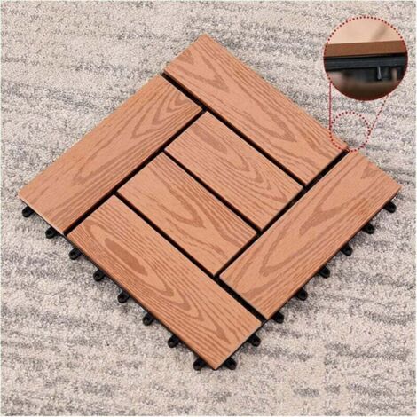 WPC-Bodenfliesen sind wasserdicht und eignen sich für Terrassen, Balkone, Patios, Decks, antiseptische Hölzer, Innenhöfe, Gärten und Badezimmer.