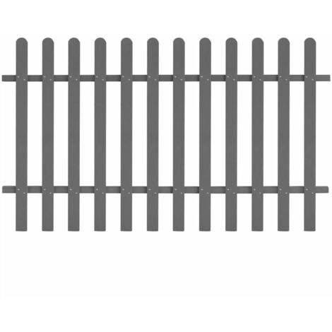 WPC Picket Fence 200x120 cm Grey