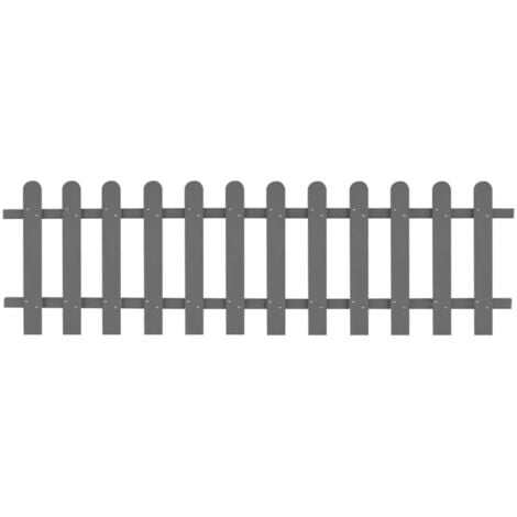 WPC Picket Fence 200x60 cm Grey