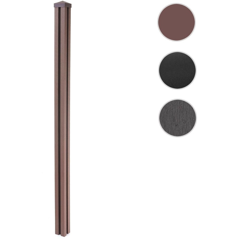 Wpc poteau Sarthe-WPC brise-vue, poteau 240cm, gris