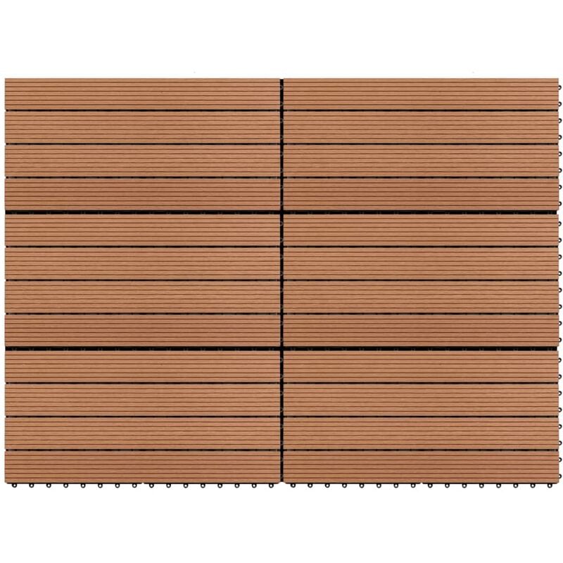 Wpc Tiles 60x30 cm 6 pcs 1m² Brown Vidaxl