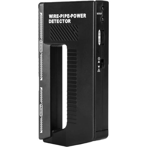 Wpp123 - Escáner de pared detector de metales, alerta ajustable para tuberías y cables, escáner de pared de mano con alarma para estructura de decoración de interiores, color negro