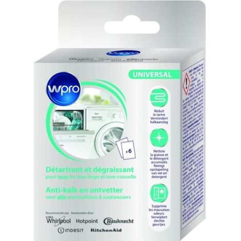 Wpro - 3 en 1 détartrant et dégraissant 6 sachets - 484000008819