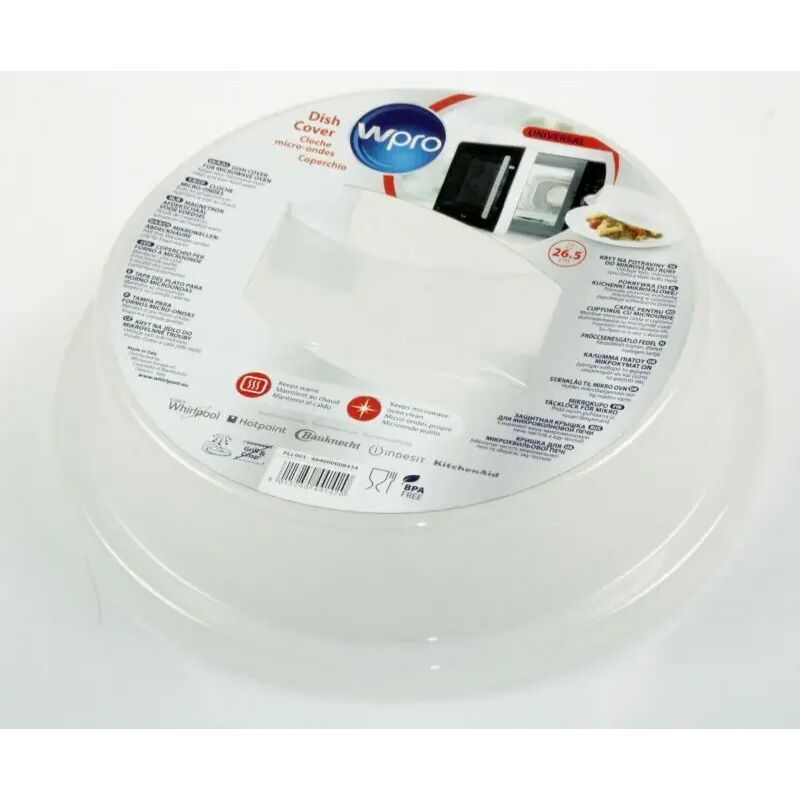 Image of Wpro 484000008434 Coperchio in plastica universale per microonde diametro 26,5 cm