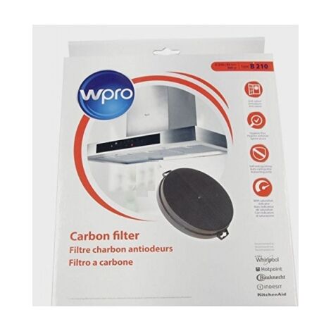 WPRO CHF210/1 Filtro cappuccio di carbonio B210 Diametro: 210 mm