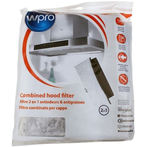 Wpro - filtro campana extractora 2 en 1: combinado espuma (antiolor) 470x570mm - 484000008524 - 8015250470314