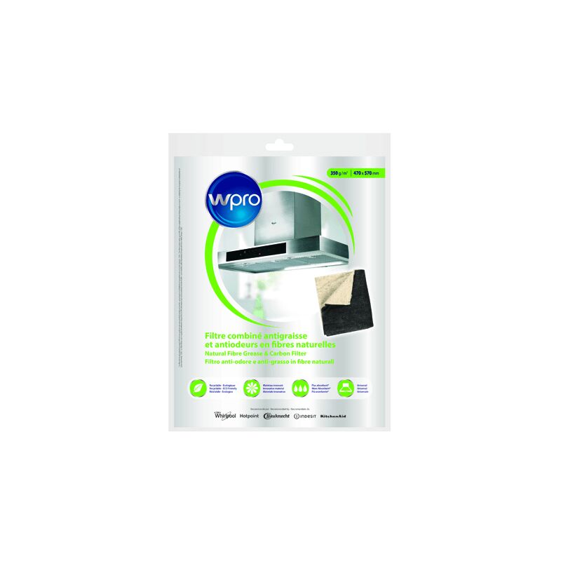 Wpro - FILTRE COMBINE ANTIGRAISSES POUR HOTTE WHIRLPOOL - 484000008652