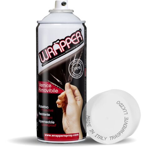 Wrapper, pellicola spray rimovibile, 400 ml - Trasparente lucido