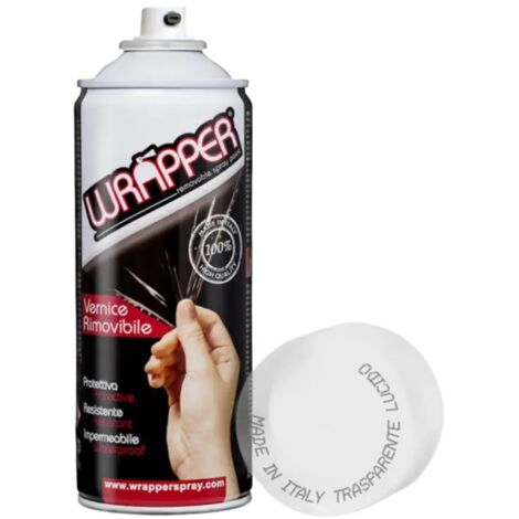 Wrapper Spray Vernice Pellicola Removibile 400ml – Vari Colori e Finiture Trasparente Lucido