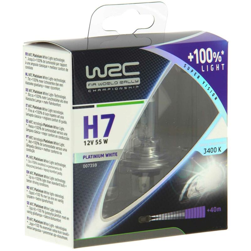 2 ampoules H7 +100% light - WRC