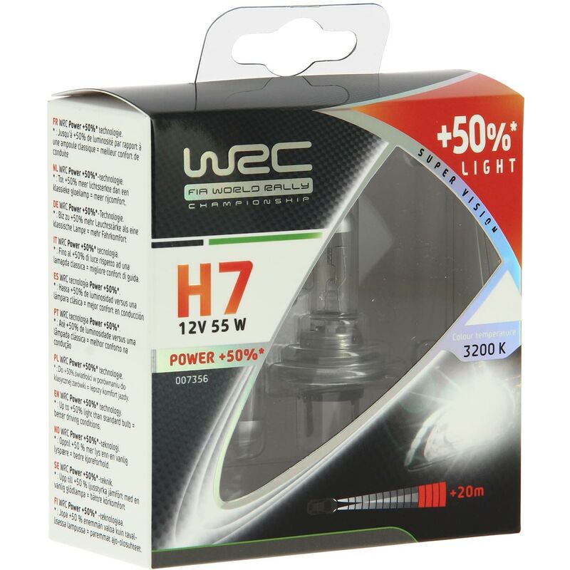 2 ampoules H7 +50 light - WRC