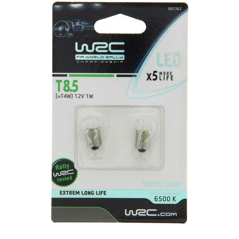 WRC - 2 ampoules led T8.5 (T4W)