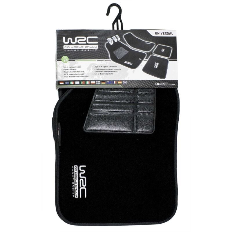 4 tapis moquette noirs WRC