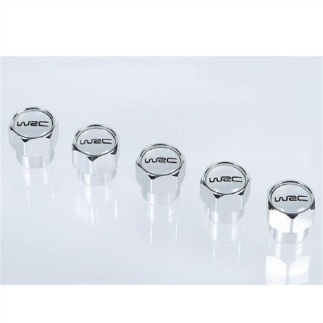 WRC 5 Bouchons de Valve Aluminium Blanc
