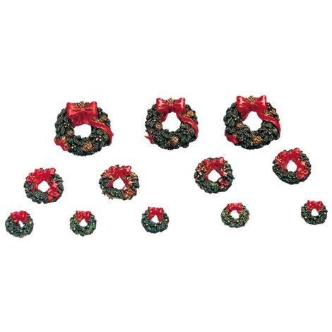 Wreaths With Red Bow Set of 12 Cod. 34957
