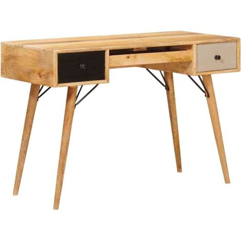 Writing Desk Brown 110 x 55 x 76 cm Solid Mango Wood vidaXL